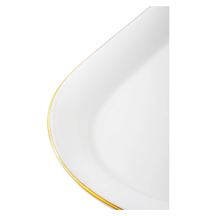 Сервиз столовый ИФЗ Юлиана Золотая лента 6 персон 24 предмета, фарфор костяной