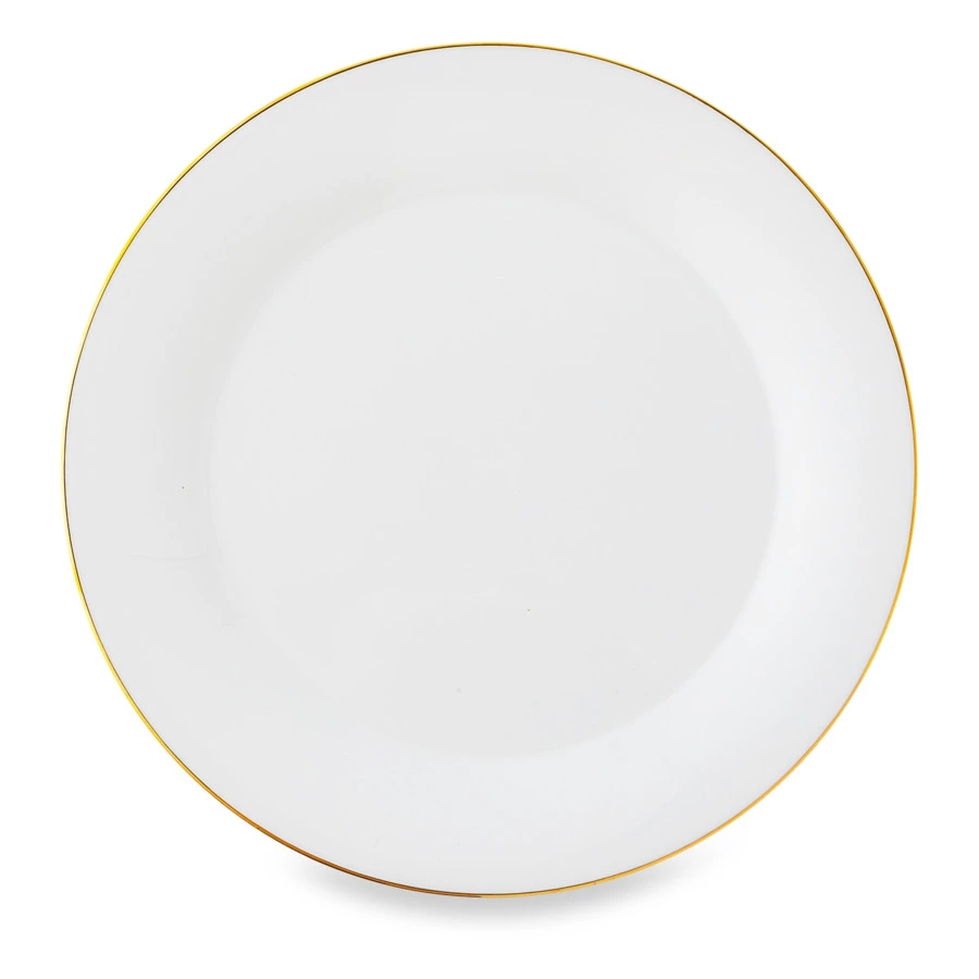 Сервиз столовый ИФЗ Юлиана Золотая лента 6 персон 24 предмета, фарфор костяной