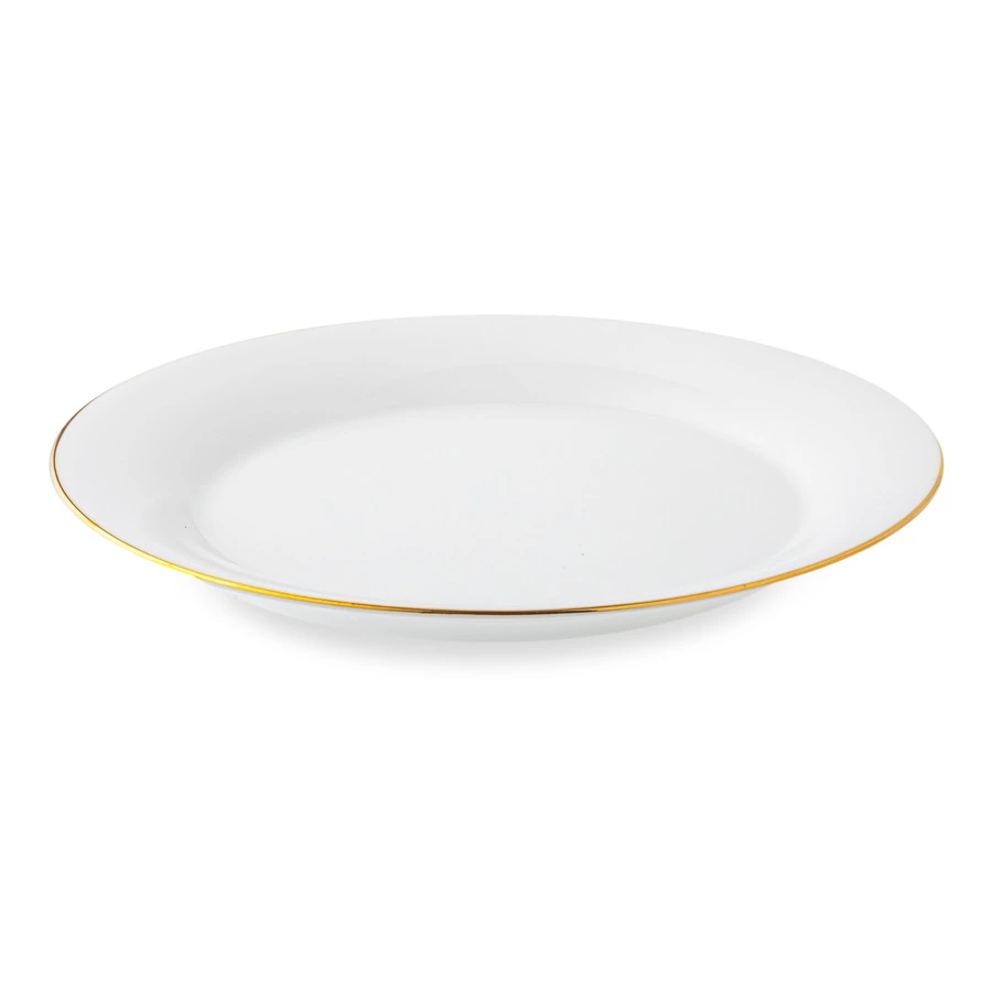 Сервиз столовый ИФЗ Юлиана Золотая лента 6 персон 24 предмета, фарфор костяной