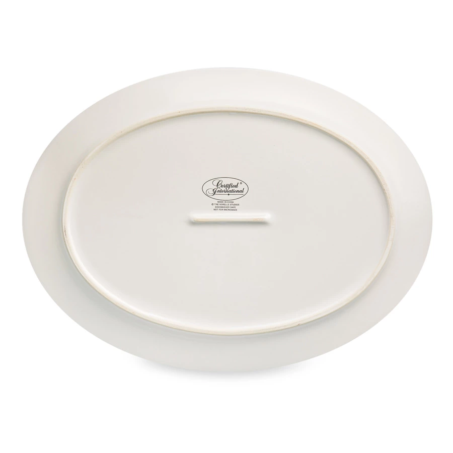 Блюдо овальное Certified Int. Зимняя радость 40,5х30,5 см, керамика