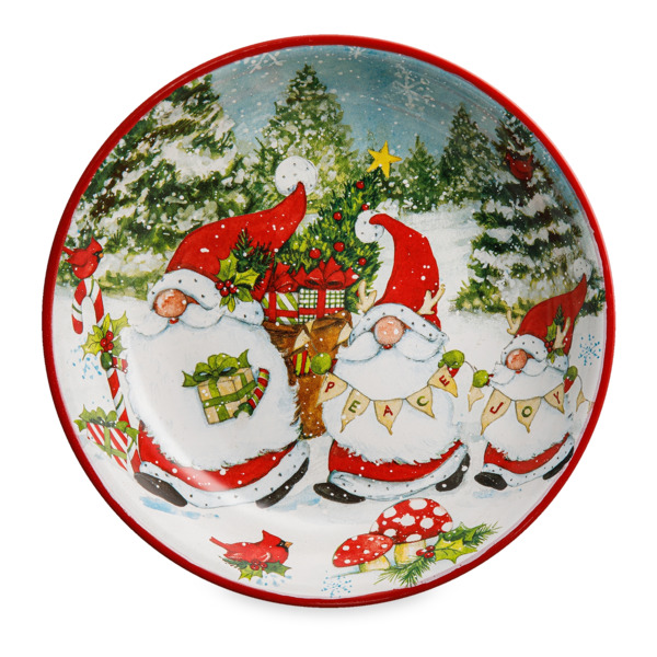 Тарелка суповая Certified Int. Рождественские гномы 23 см, керамика