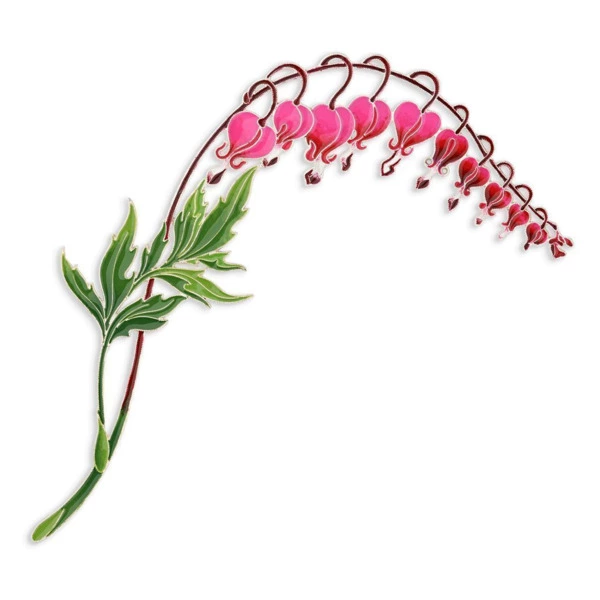 Брошь Русские самоцветы Дицентра 13,96 г, серебро 925