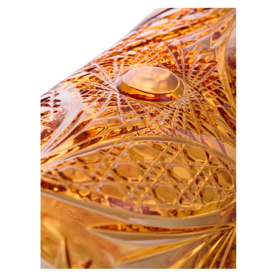 Конфетница ГХЗ Конфета 17 см, хрусталь, желтая