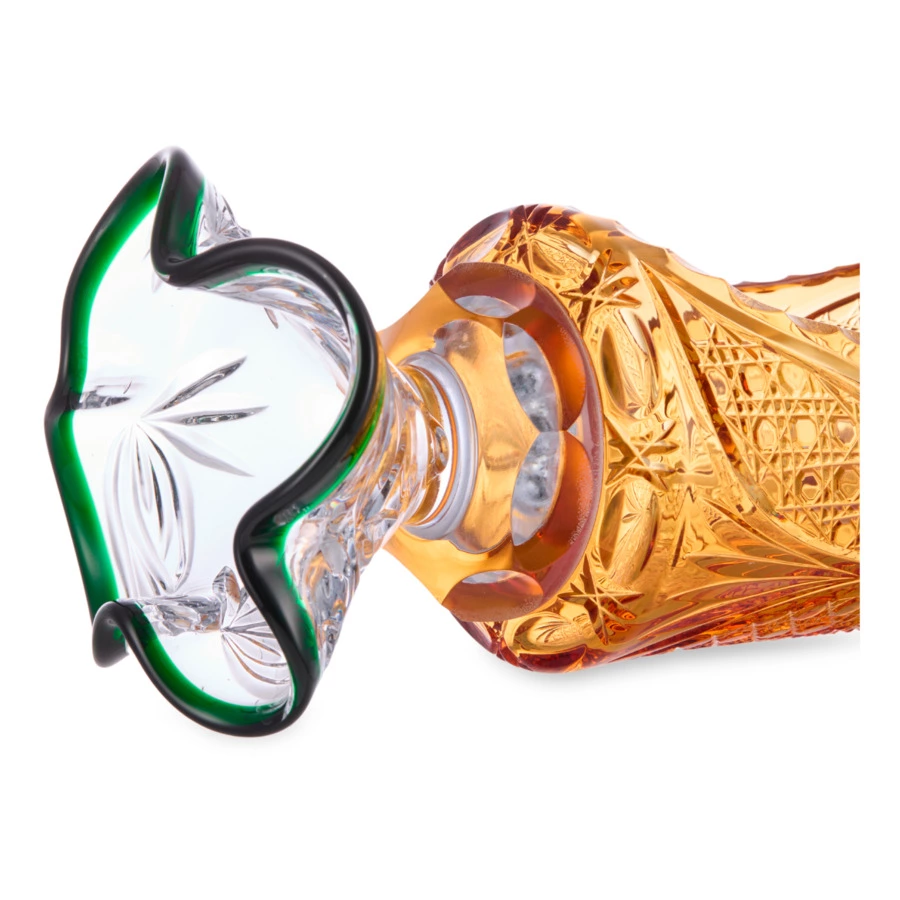 Конфетница ГХЗ Конфета 17 см, хрусталь, желтая