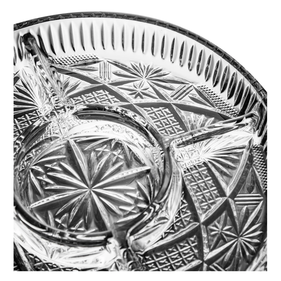 Менажница 5 секций на подносе Queen Anne Чиппендейл 31,5 см, посеребрение