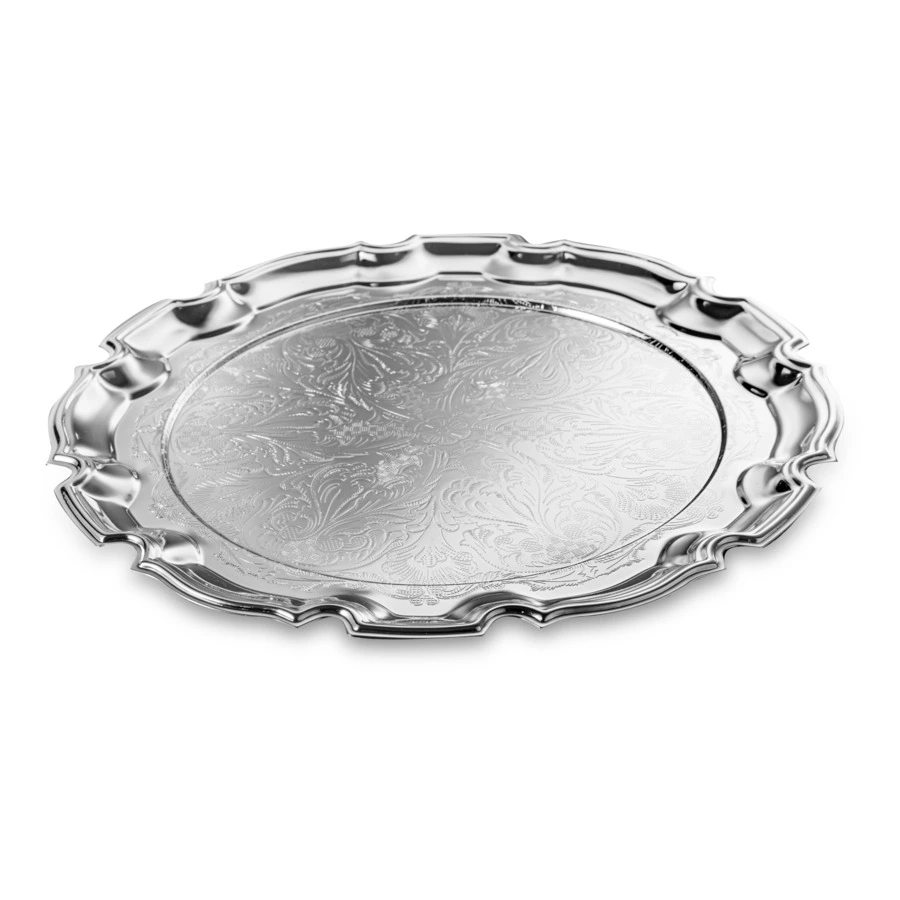 Менажница 5 секций на подносе Queen Anne Чиппендейл 31,5 см, посеребрение