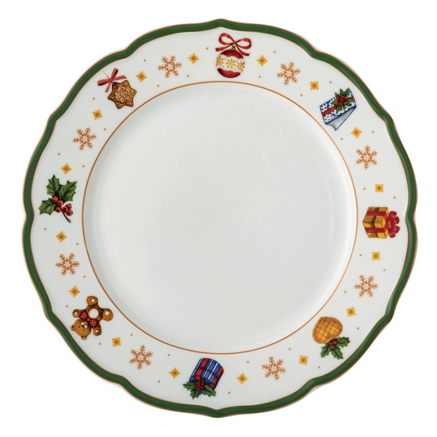 Тарелка обеденная Hutschenreuther Зимняя пора 27 см, фарфор, зеленая