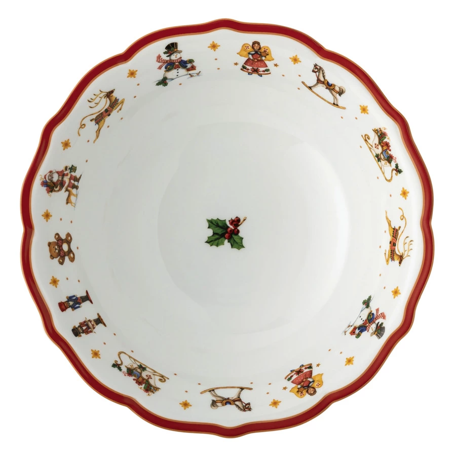 Салатник Hutschenreuther Зимняя пора 23 см, фарфор, красный