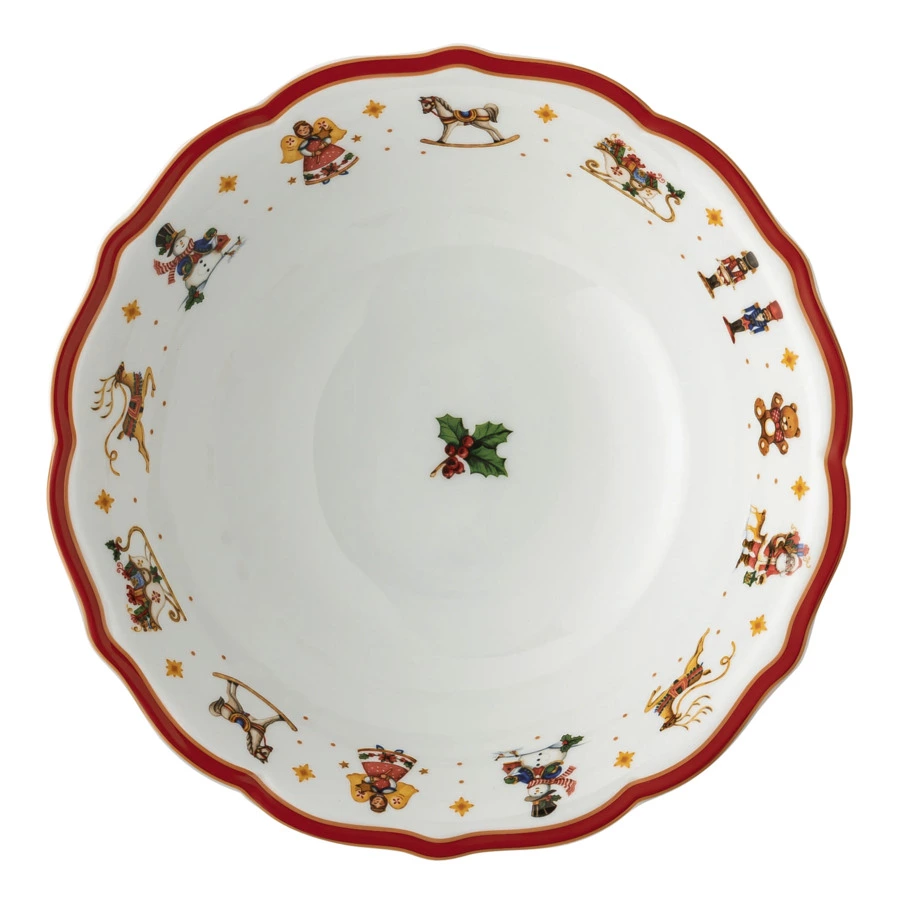 Салатник Hutschenreuther Зимняя пора 23 см, фарфор, красный