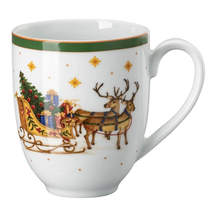 Кружка Hutschenreuther Зимняя пора 400 мл, фарфор, зеленая