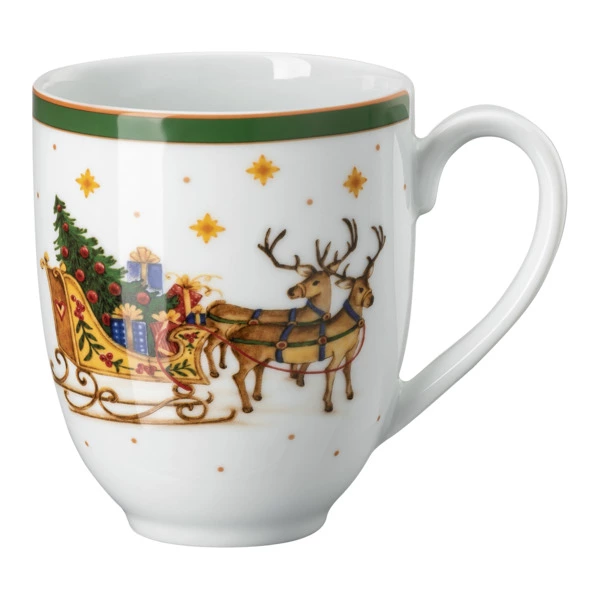 Кружка Hutschenreuther Зимняя пора 400 мл, фарфор, зеленая