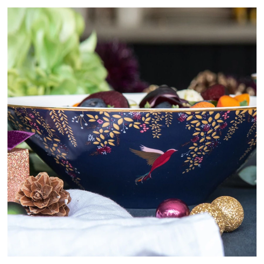 Салатник Portmeirion Сара Миллер Челси 20 см, фарфор, синий, п/к