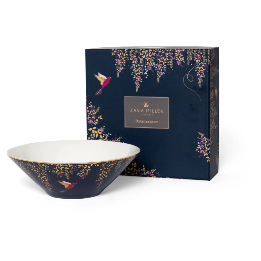 Салатник Portmeirion Сара Миллер Челси 20 см, фарфор, синий, п/к