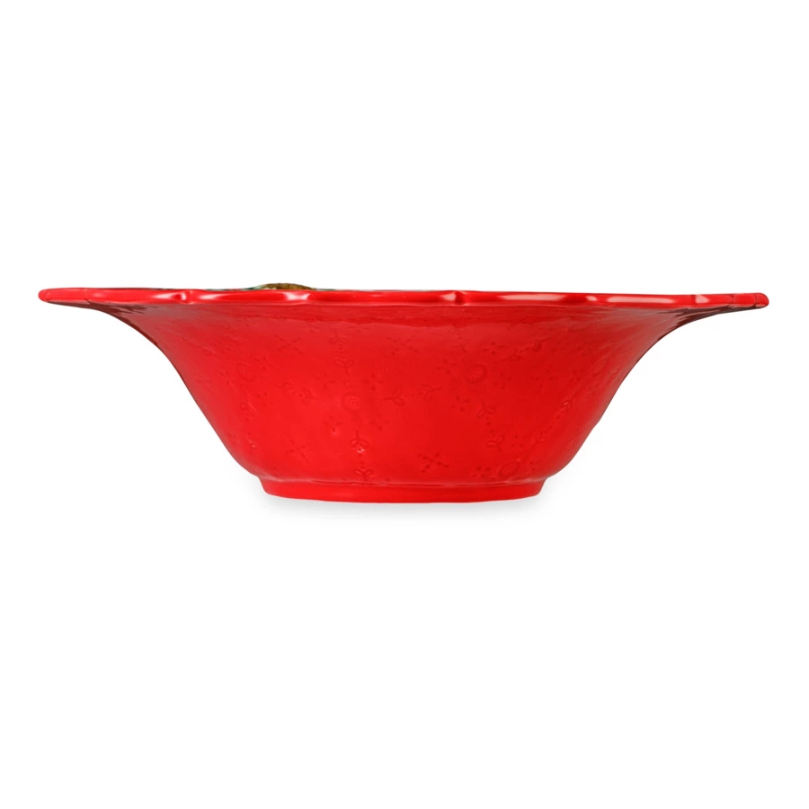 Салатник Bordallo Pinheiro Рождественская гирлянда 34 см, керамика, красный