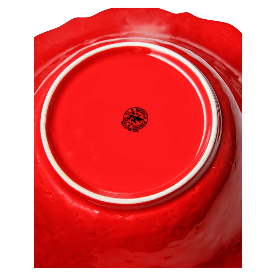 Салатник Bordallo Pinheiro Рождественская гирлянда 34 см, керамика, красный