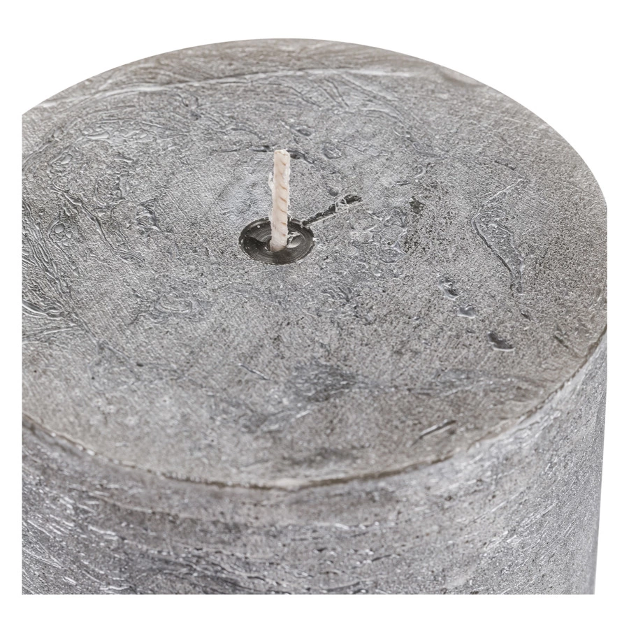 Свеча цилиндрическая Luz your senses 13 см, серебристая