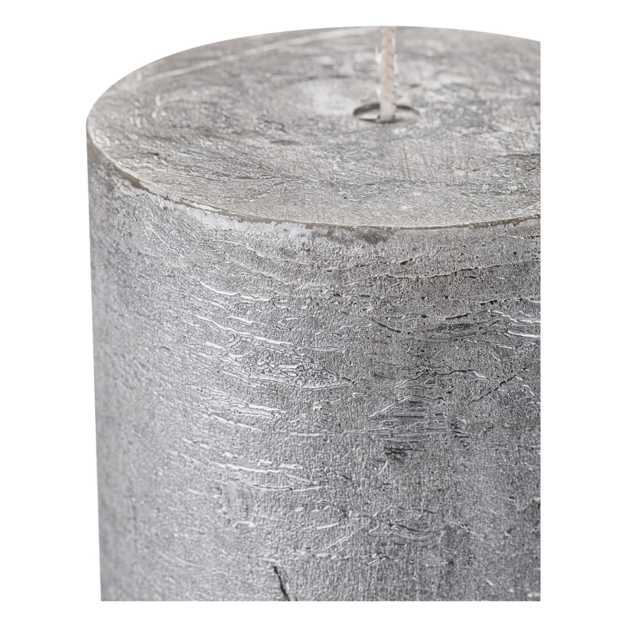 Свеча цилиндрическая Luz your senses 13 см, серебристая