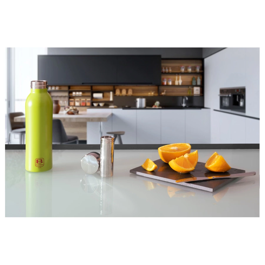 Термос с крышкой Bugatti Twin 500 мл, сталь нержавеющая, лимонный, п/к