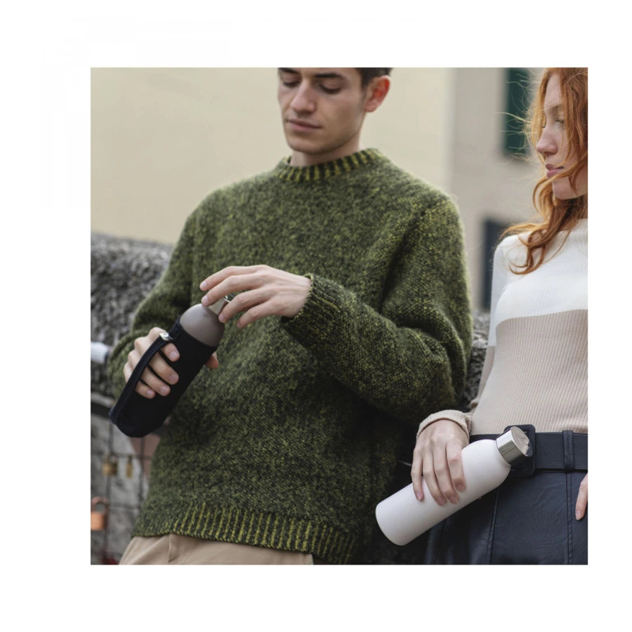 Термос с крышкой Bugatti Twin 350 мл, сталь нержавеющая, коричневый, п/к