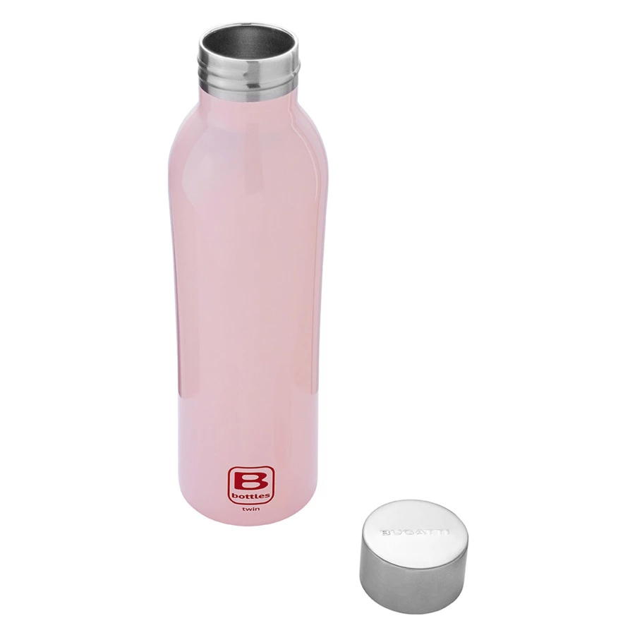 Термос с крышкой Bugatti Twin 500 мл, сталь нержавеющая, розовый, п/к
