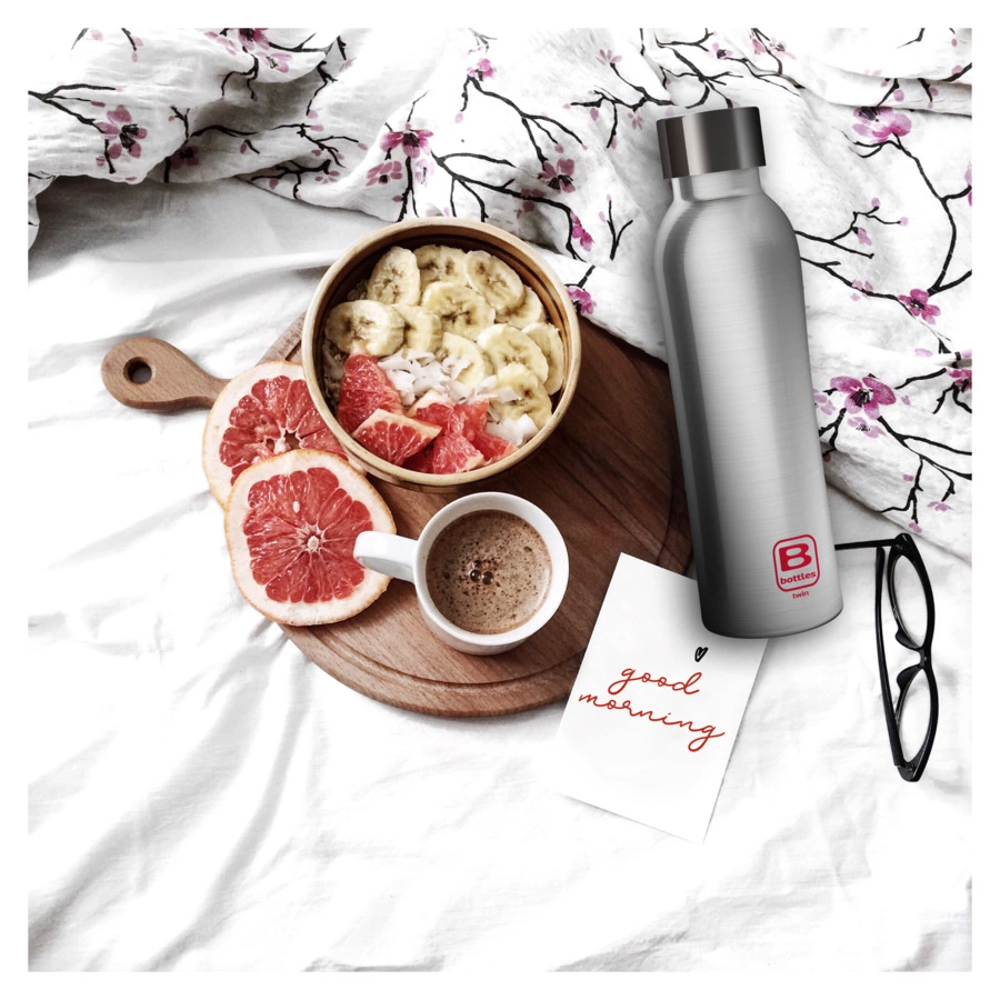 Термос с крышкой Bugatti Twin 350 мл, сталь нержавеющая, стальной, п/к