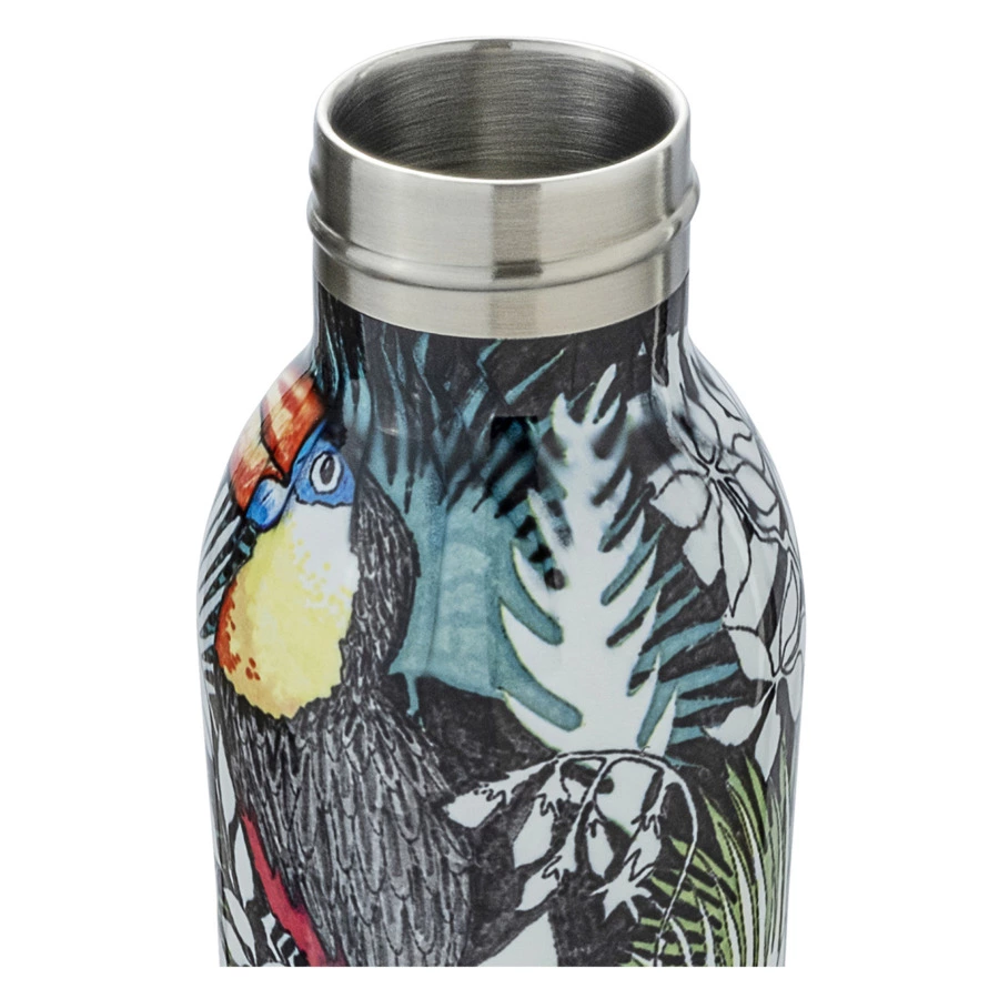 Термос с крышкой Bugatti Twin 350 мл с принтом Вилла, сталь нержавеющая, п/к