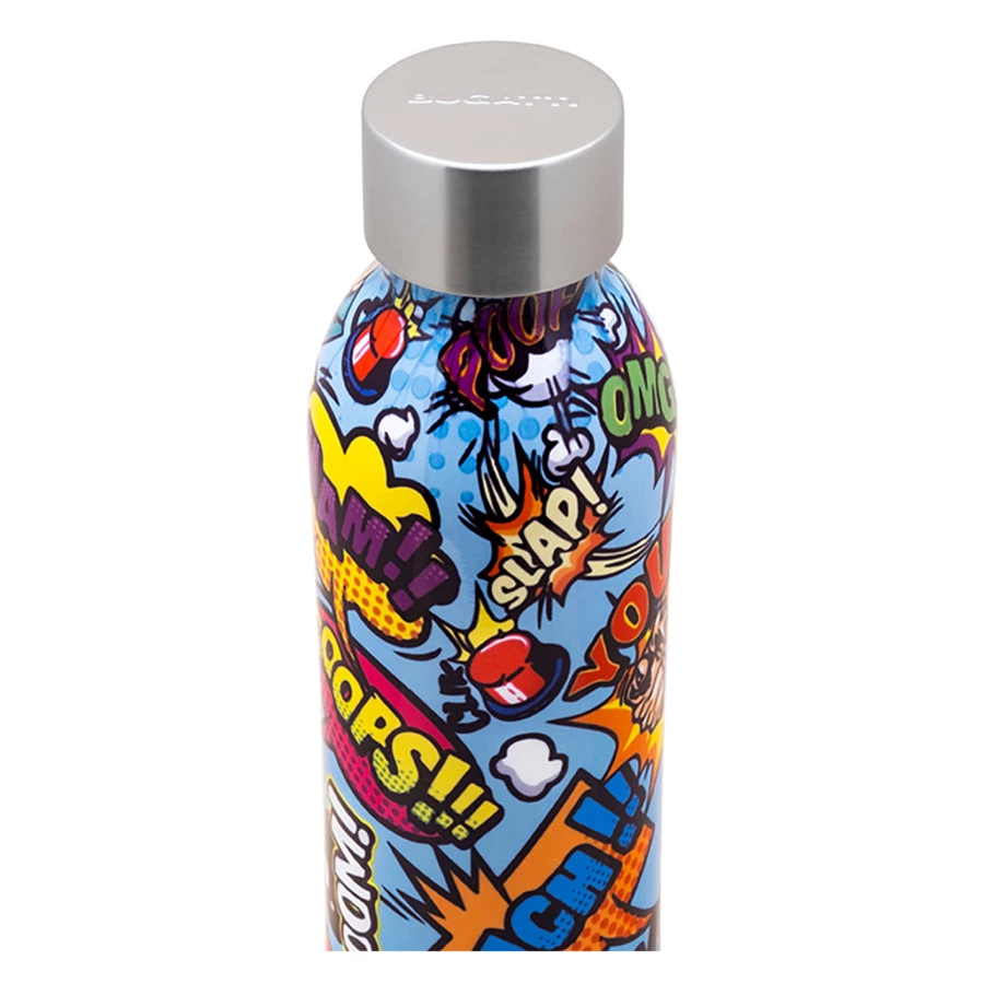 Термос с крышкой Bugatti Twin 500 мл с принтом Комикс, сталь нержавеющая, п/к