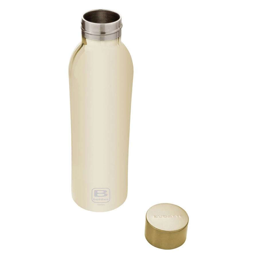 Термос с крышкой Bugatti Twin LUX 500 мл, сталь нержавеющая, золотой, п/к