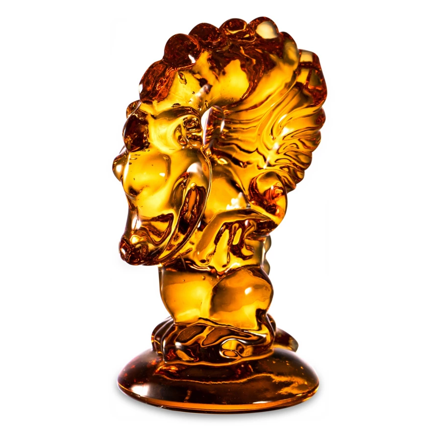 Изделие декоративное ГХЗ Дракон 8,4 см, хрусталь, янтарный
