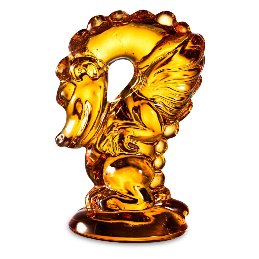 Изделие декоративное ГХЗ Дракон 8,4 см, хрусталь, янтарный