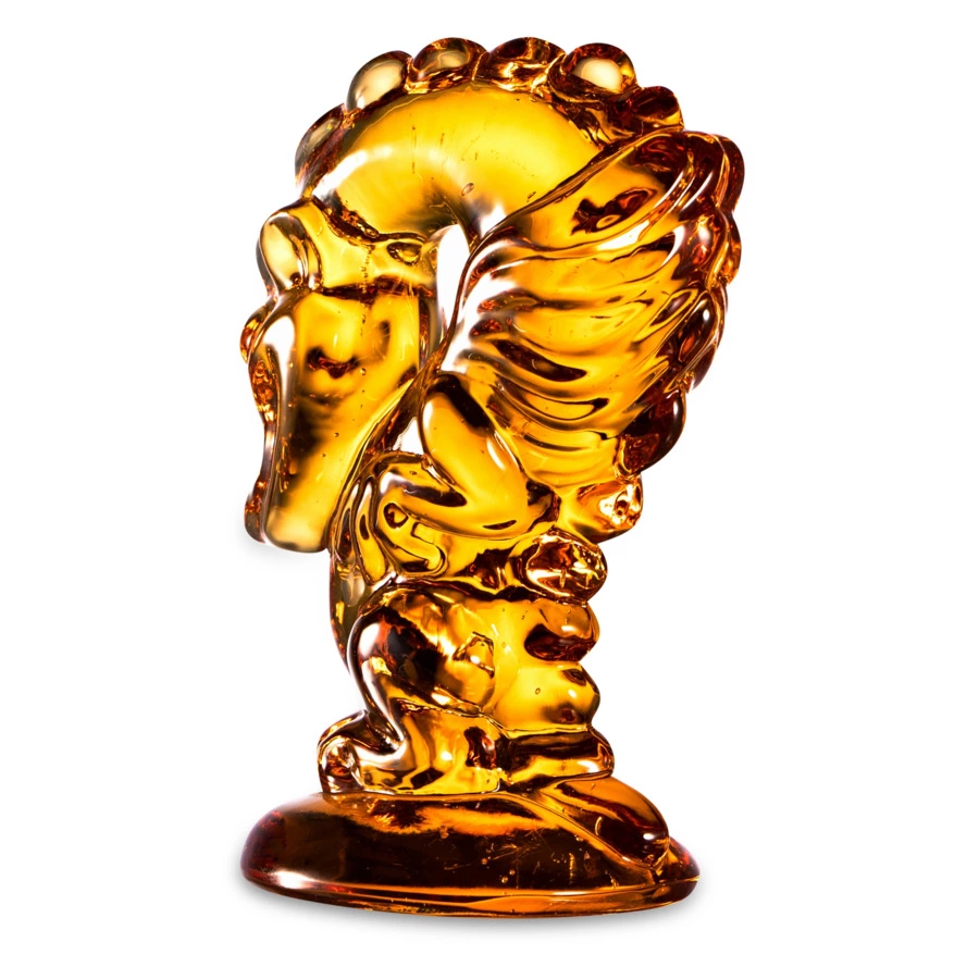 Изделие декоративное ГХЗ Дракон 8,4 см, хрусталь, янтарный