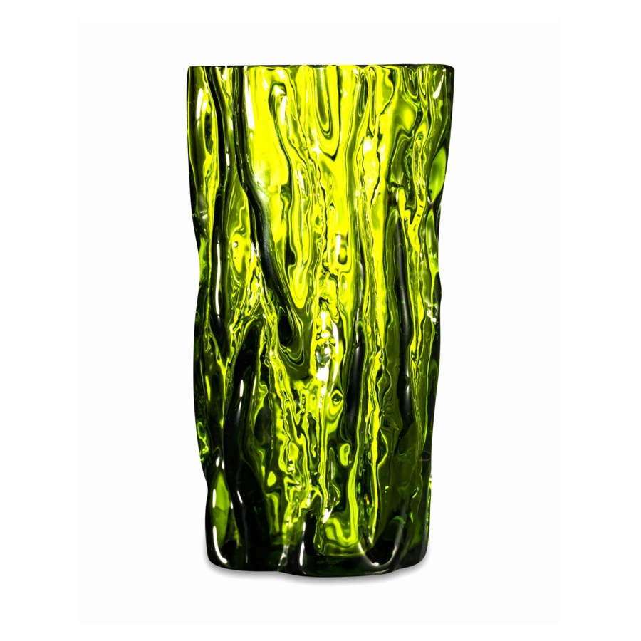 Стакан для воды ГХЗ Кора 200 мл, хрусталь, болотный