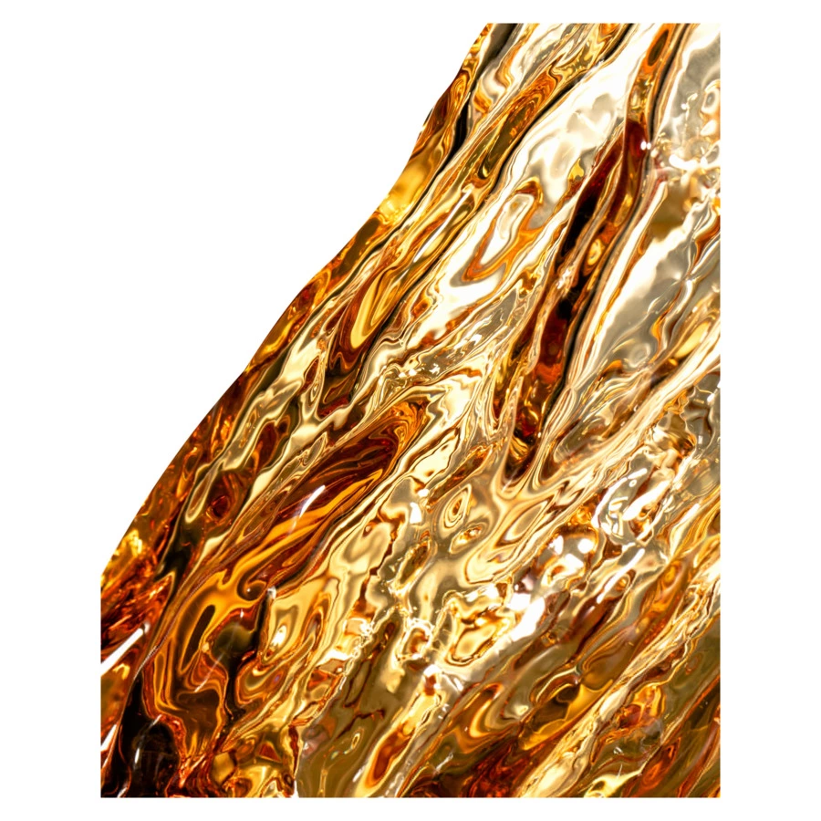 Стакан для воды ГХЗ Кора 200 мл, хрусталь, янтарный