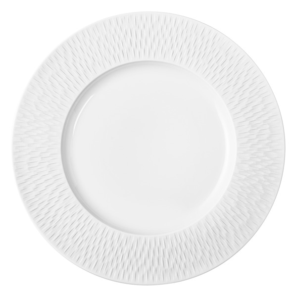 Тарелка обеденная Degrenne Boreal Satin Blanc 28,5 см, фарфор твердый, белая