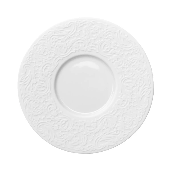 Блюдце кофейное Degrenne L Couture 12,6 см, фарфор твердый, белое