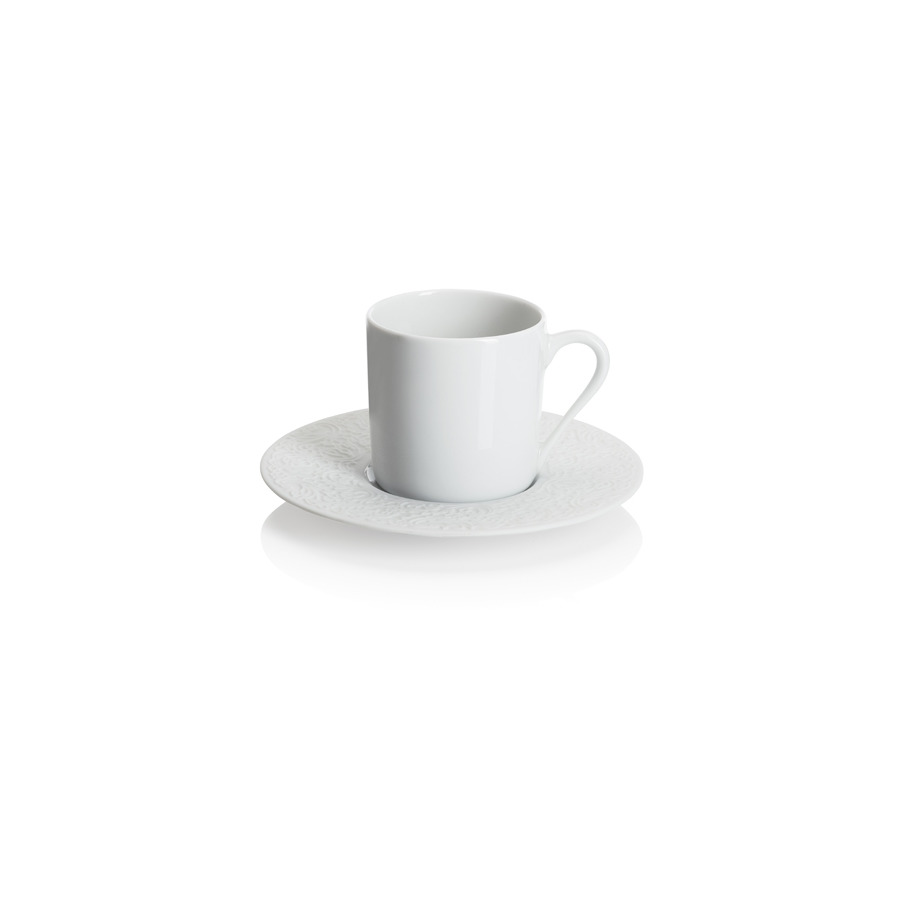 Блюдце кофейное Degrenne L Couture 12,6 см, фарфор твердый, белое