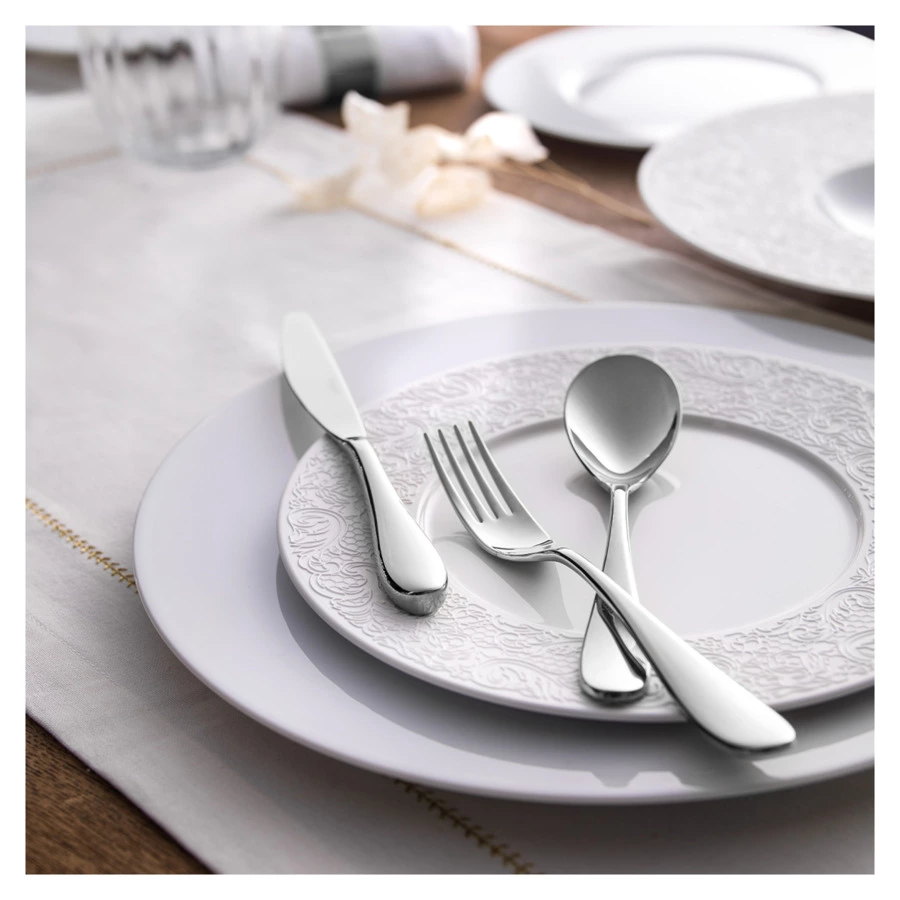 Блюдце чайное Degrenne L Couture 15,8 см, фарфор твердый, белое