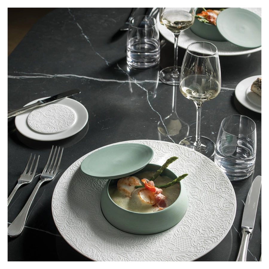 Тарелка для пасты Degrenne L Couture 30 см, фарфор твердый, белая