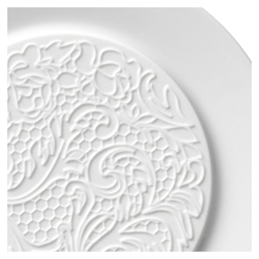 Тарелка пирожковая Degrenne L Couture 14 см, фарфор тверды, белая