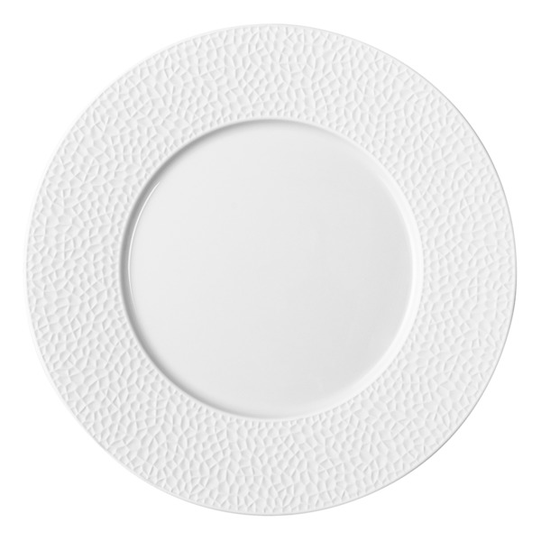 Тарелка закусочная Degrenne L Fragments 24 см, фарфор твердый, белая