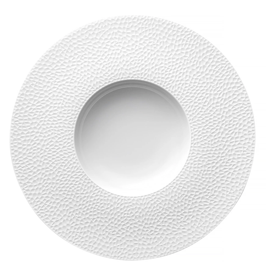 Блюдо Degrenne Boreal L Fragments 30 см, фарфор твердый, белое