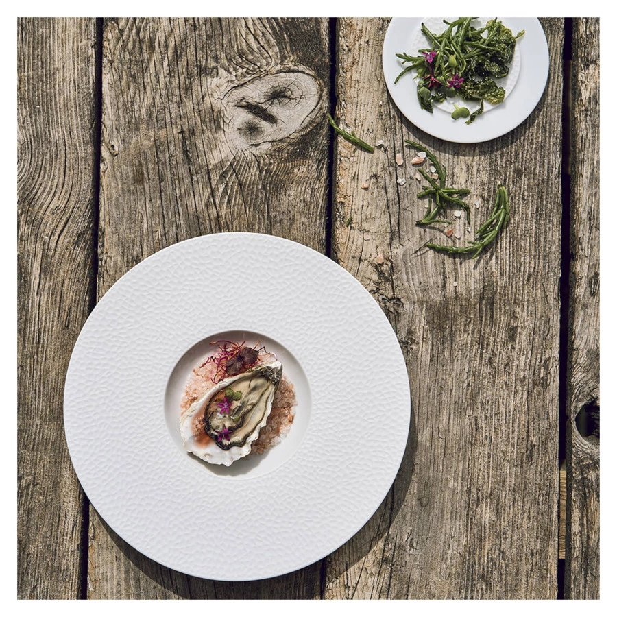 Блюдо Degrenne Boreal L Fragments 30 см, фарфор твердый, белое