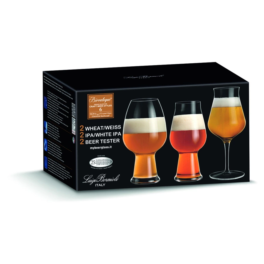 Набор бокалов для пива Luigi Bormioli Биратек 6 предметов, стекло, п/к