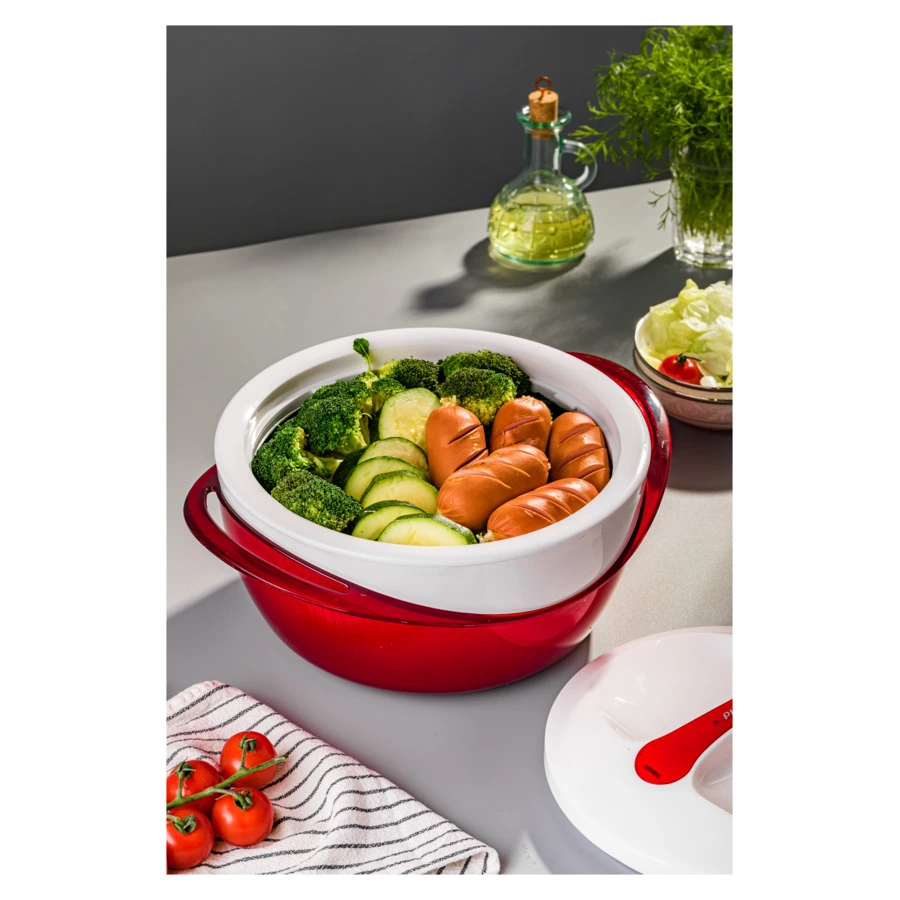 Термокастрюля Pinnacle 3,5 л, красный металлик