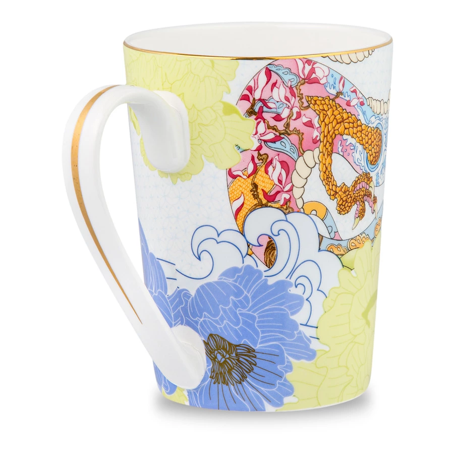 Кружка Decor de table Дракон 540 мл, фарфор костяной, разноцветная