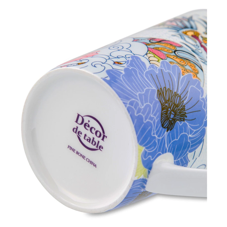 Кружка Decor de table Дракон 540 мл, фарфор костяной, разноцветная