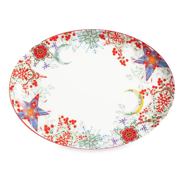 Блюдо овальное Mix&Match Home Счастливая Звезда 33х24 см, фарфор