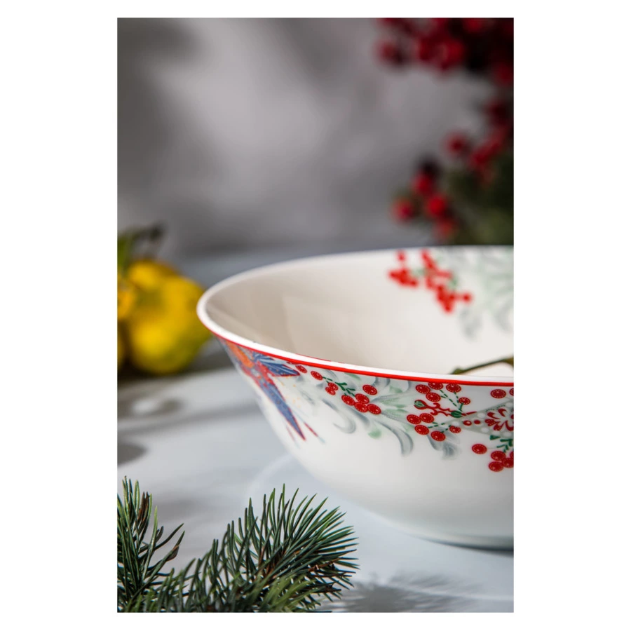 Салатник круглый Mix&Match Home Счастливая Звезда 24 см, фарфор