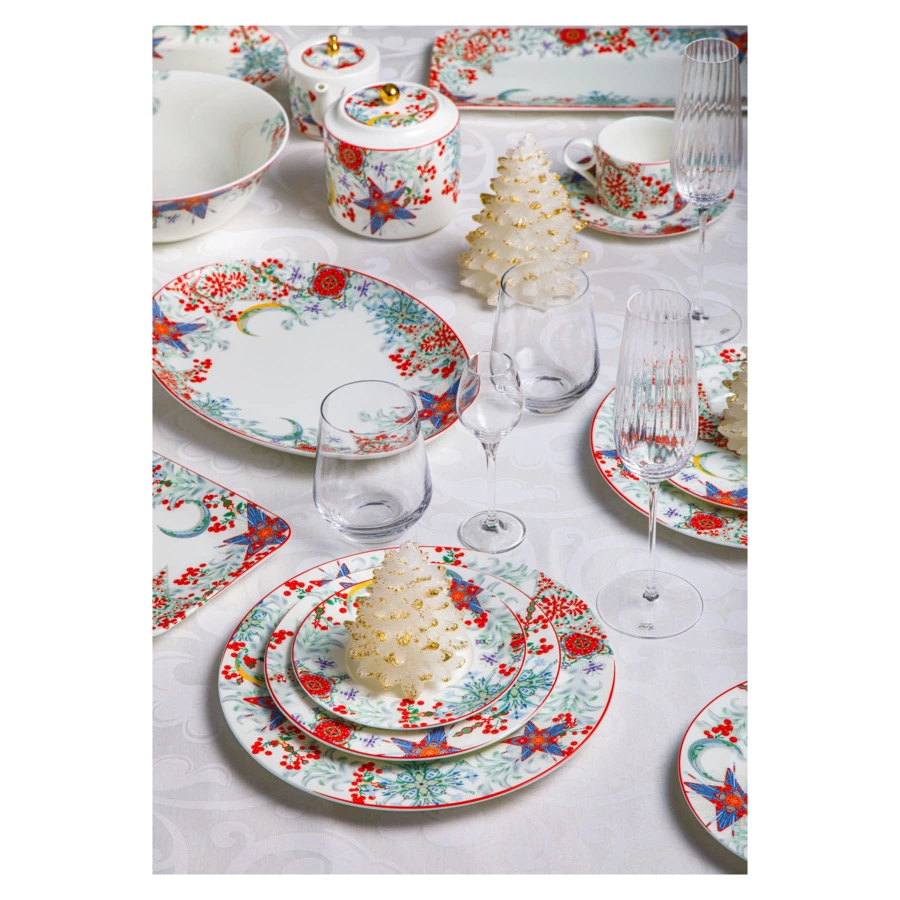 Салатник круглый Mix&Match Home Счастливая Звезда 24 см, фарфор