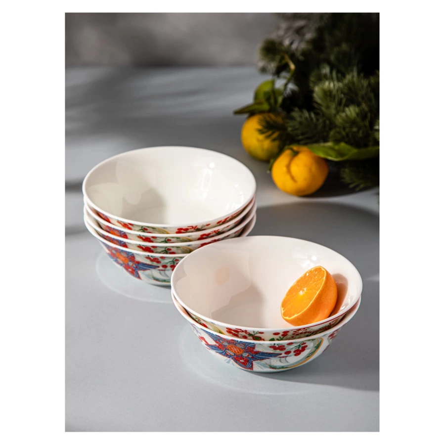 Набор салатников порционных Mix&Match Home Счастливая Звезда 15 см, 6 шт, фарфор